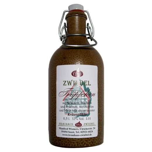 Zwiebeltröpfchen Bügel-Tonkrug 0,5 Liter
