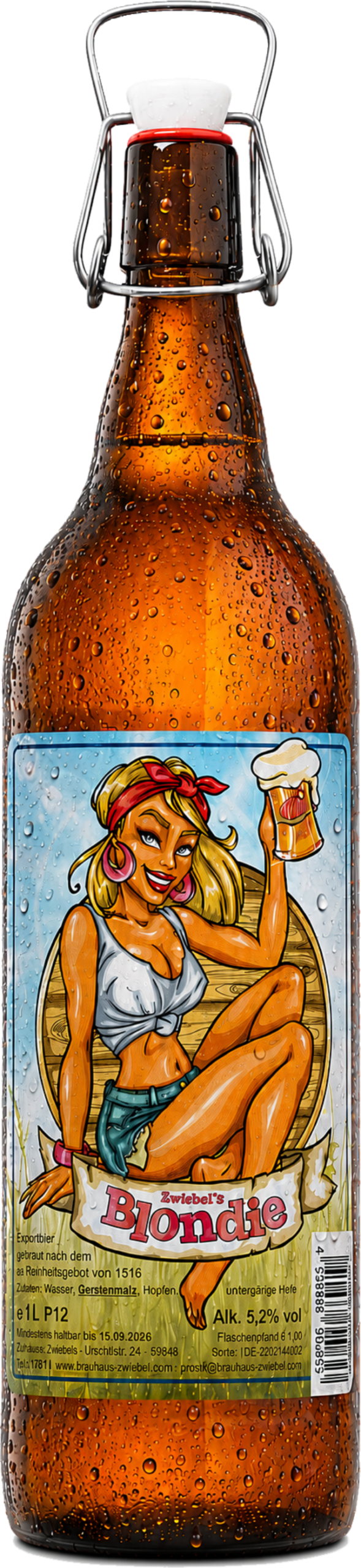 Zwiebels Blondie 1 Liter Bügelflasche